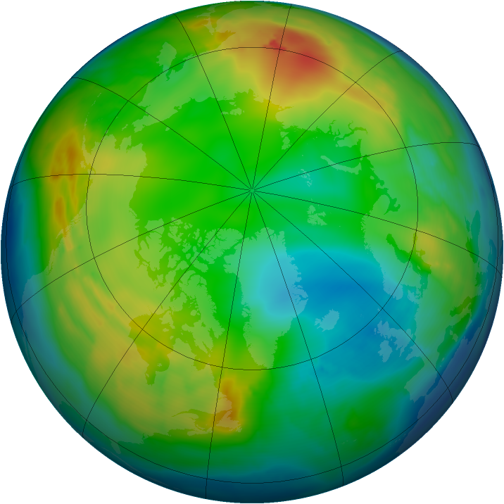 Arctic ozone map for 10 December 2010
